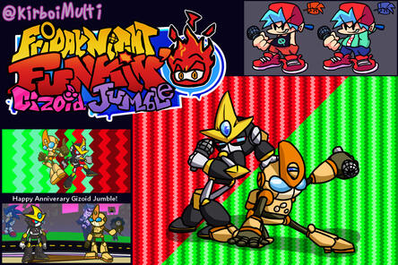 Anniversary Artwork made to Celebrate the First Gizoid Jumble Concept | 6/26