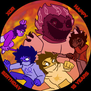 18 Years, Server Icon Material | Birthday Artwork for Xor | 4/22